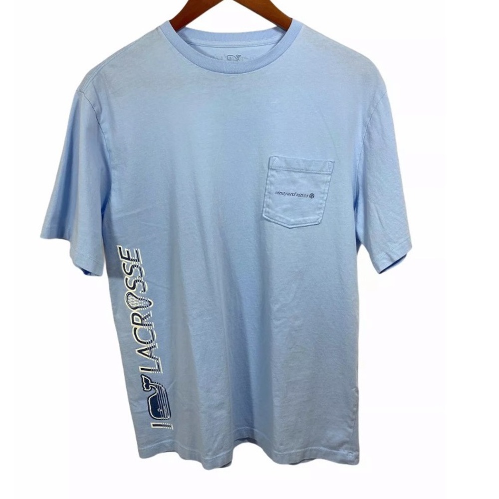 Vineyard Vines Blue Short Sleeve Lacrosse T Shirt